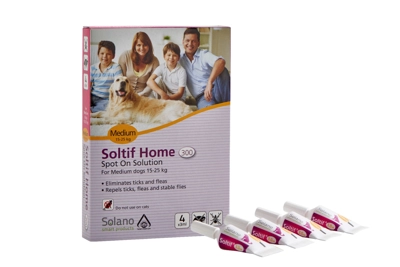 אמפולות סולטיף הום נגד פרעושים וקרציות לכלבים 15-25 ק"ג - M