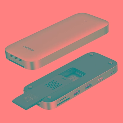 UGREEN USB-C 3.2 Gen2 to HDMI 4K/60Hz | x2 USB-A 3.0 | SD/micro SD | with SSD M.2 (NVMe/SATA) 10Gbps Enclosure Dock