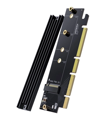 כרטיס הרחבה UGREEN PCI-E to M.2 NVMe (Gen4/Gen3) 64Gbps with Heatsink