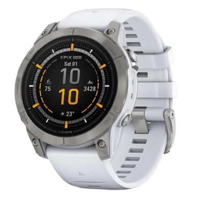 שעון גרמין דגם EPIX PRO 47MM SAPPHIRE TITANUIM לבן 